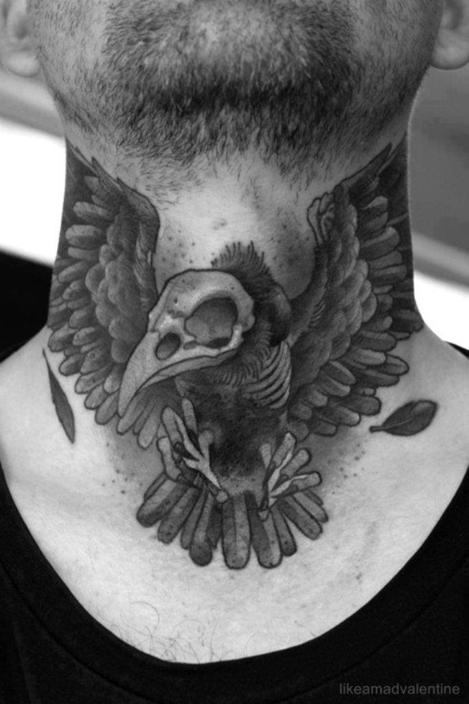 55 Elegant Bird Neck Tattoos